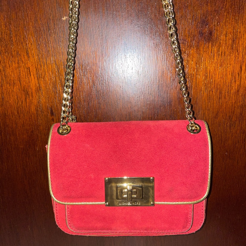 Red & gold Micheal Kors purse